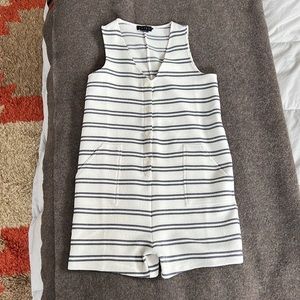 Hatch Collection striped v neck romper